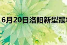 6月20日洛阳新型冠状病毒肺炎疫情最新消息
