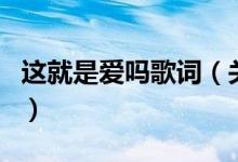 这就是爱吗歌词（关于这就是爱吗歌词的介绍）