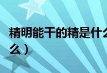 精明能干的精是什么意思（精明能干的精指什么）