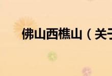 佛山西樵山（关于佛山西樵山的介绍）