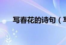写春花的诗句（写春花的诗句有哪些）