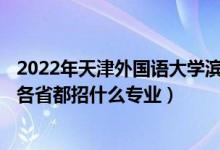 2022年天津外国语大学滨海外事学院招生计划及招生人数（各省都招什么专业）