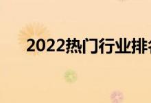 2022热门行业排名（什么行业前景好）