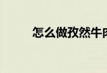 怎么做孜然牛肉（孜然牛肉做法）