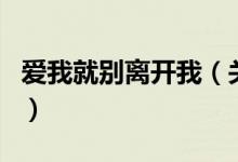 爱我就别离开我（关于爱我就别离开我的介绍）