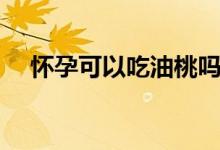 怀孕可以吃油桃吗（怀孕吃油桃可以吗）