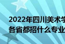 2022年四川美术学院招生计划及招生人数（各省都招什么专业）