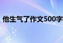 他生气了作文500字（怎么写出生气的过程）