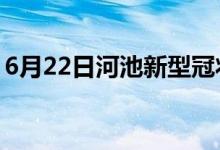 6月22日河池新型冠状病毒肺炎疫情最新消息