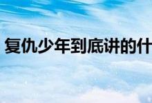 复仇少年到底讲的什么（复仇少年剧情简介）