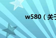 w580（关于w580的介绍）