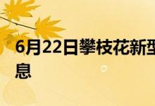 6月22日攀枝花新型冠状病毒肺炎疫情最新消息