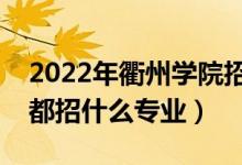 2022年衢州学院招生计划及招生人数（各省都招什么专业）
