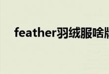 feather羽绒服啥牌子（feather可数吗）