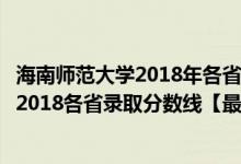 海南师范大学2018年各省各专业录取分数线（海南师范大学2018各省录取分数线【最新公布】）