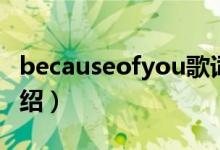 becauseofyou歌词（becauseofyou歌曲介绍）