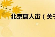 北京唐人街（关于北京唐人街的介绍）