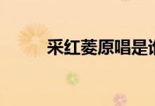 采红菱原唱是谁（原唱是卓依婷）