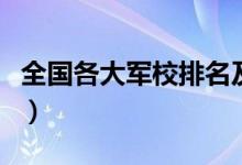 全国各大军校排名及级别（哪个军校分数线低）