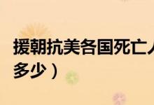 援朝抗美各国死亡人数（抗美援朝死亡人数是多少）