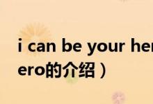 i can be your hero（关于i can be your hero的介绍）