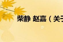 柴静 赵嘉（关于柴静 赵嘉的介绍）