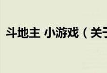 斗地主 小游戏（关于斗地主 小游戏的介绍）