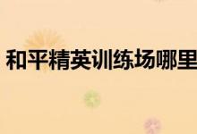 和平精英训练场哪里有特种兵种（你了解吗）