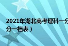 2021年湖北高考理科一分一段表（2021年湖北高考理科一分一档表）