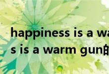 happiness is a warm gun（关于happiness is a warm gun的介绍）