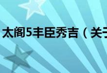 太阁5丰臣秀吉（关于太阁5丰臣秀吉的介绍）