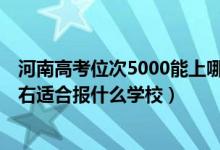 河南高考位次5000能上哪些大学（河南高考位次150000左右适合报什么学校）