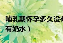 哺乳期怀孕多久没有奶水(哺乳期怀孕多久没有奶水)