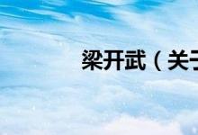 梁开武（关于梁开武的介绍）