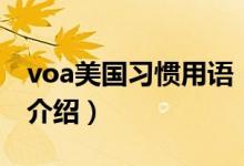 voa美国习惯用语（关于voa美国习惯用语的介绍）