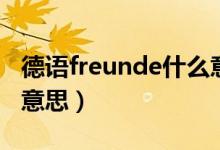 德语freunde什么意思（freunde标识是什么意思）