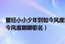 曾经小小少年到如今风度翩翩歌名（关于曾经小小少年到如今风度翩翩歌名）