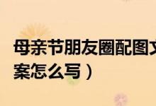 母亲节朋友圈配图文案（母亲节朋友圈配图文案怎么写）