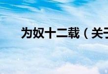 为奴十二载（关于为奴十二载的介绍）