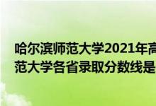 哈尔滨师范大学2021年高考录取分数线（2021年哈尔滨师范大学各省录取分数线是多少）