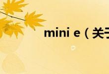 mini e（关于mini e的介绍）