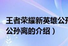 王者荣耀新英雄公孙离（关于王者荣耀新英雄公孙离的介绍）