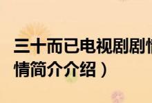 三十而已电视剧剧情介绍（三十而已电视剧剧情简介介绍）