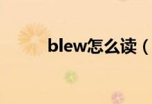blew怎么读（英语blew怎么读）