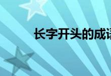 长字开头的成语（大家可以看看）