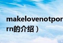 makelovenotporn（关于makelovenotporn的介绍）