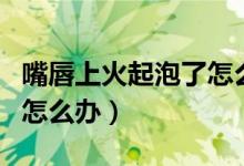 嘴唇上火起泡了怎么办图片(嘴唇上火起泡了怎么办)