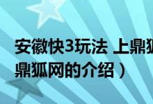 安徽快3玩法 上鼎狐网（关于安徽快3玩法 上鼎狐网的介绍）
