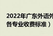 2022年广东外语外贸大学学费多少钱（一年各专业收费标准）