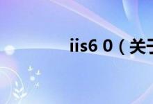 iis6 0（关于iis6 0的介绍）